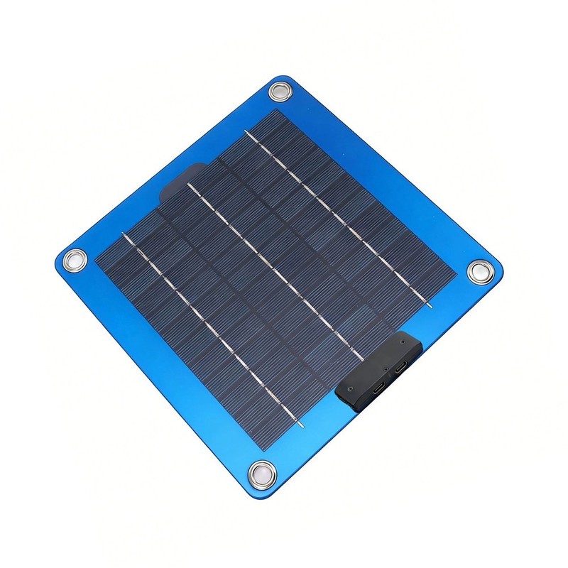 Portable Solar Panel Dual USB Fast Charger Monocrystalline Silicon PET