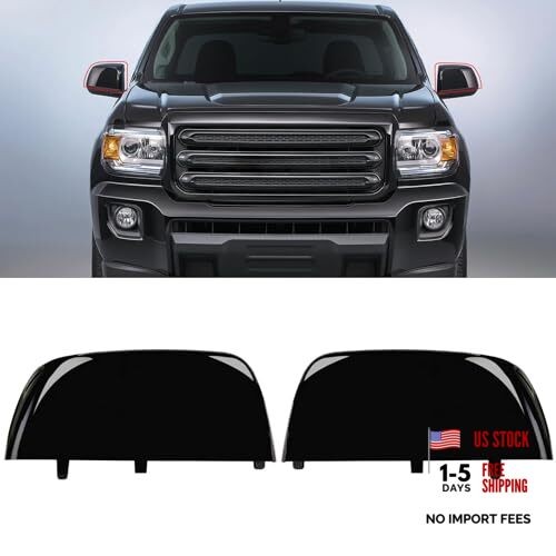 Compatible with 2015-2022 Chevy Colorado GMC Canyon Side Mirror Glossy Black