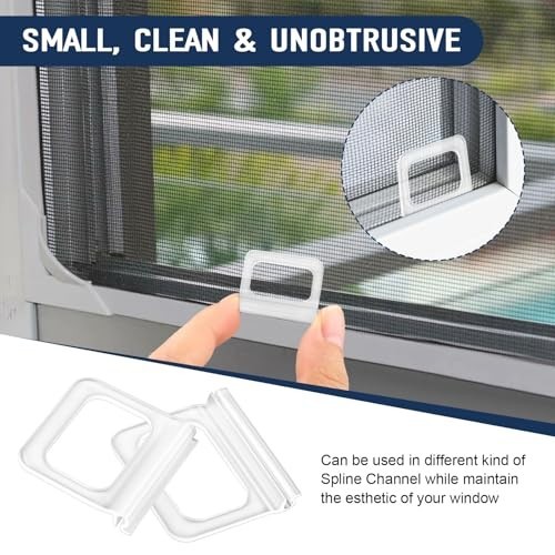 Universal Window Screen Pull Tabs - 30 Pack Replacement Lift Tabs, Frosted Clear gallery