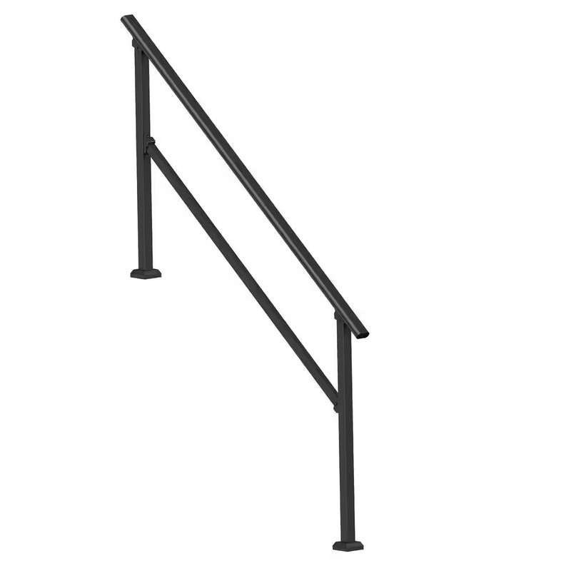 Handrails for Outdoor Steps 5-6 Step Stair Hand Rail Kit Transitional Carbon Ste