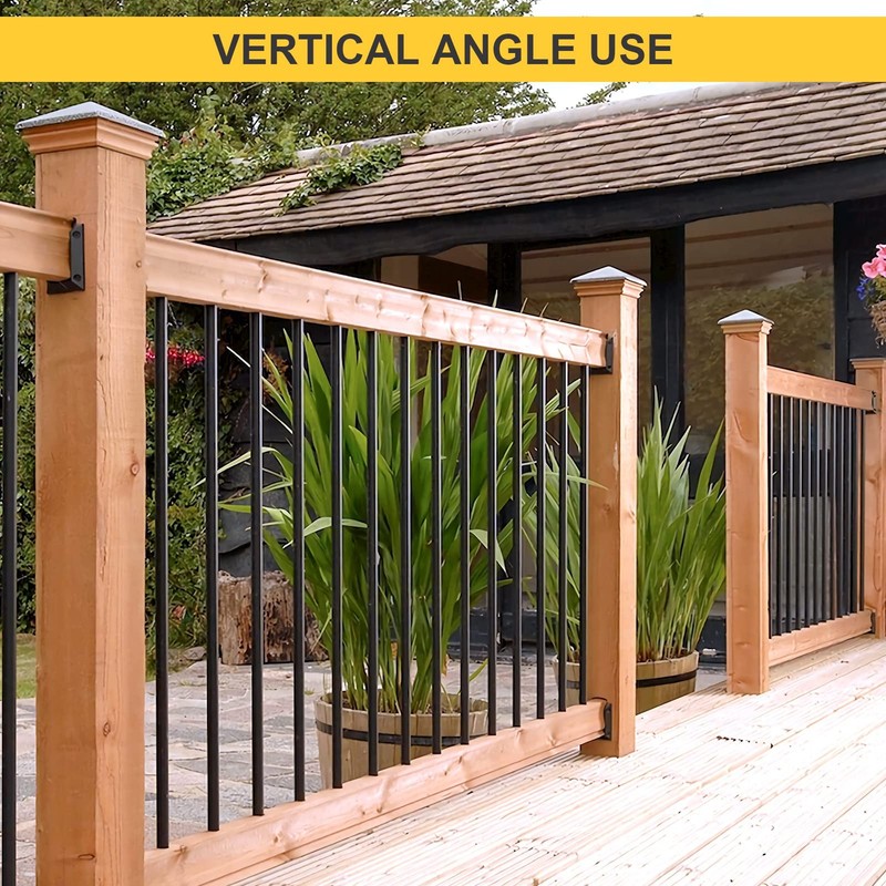Goovilla Deck Railing Bracket Connectors, 2x4 Brackets for inches, Black gallery