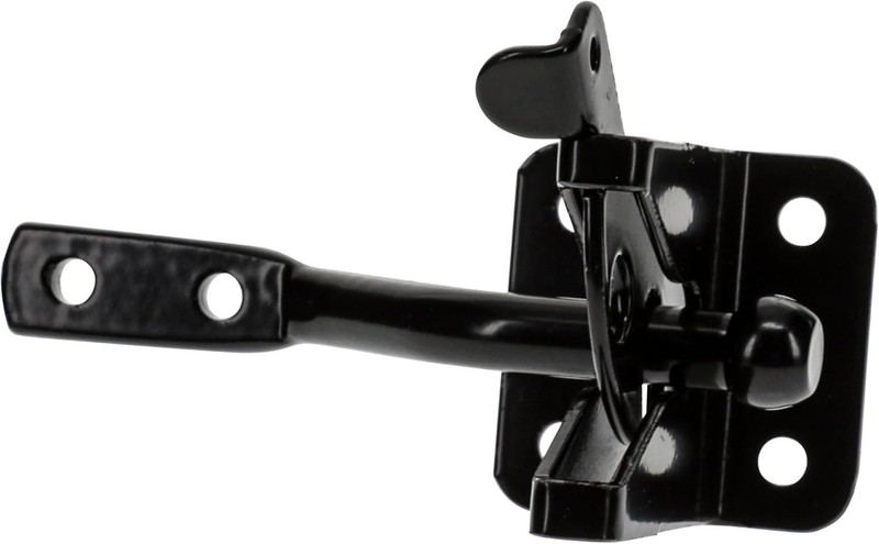 National Hardware Automatic Gate Latch, Black, 4 in Strike, Model N184-861