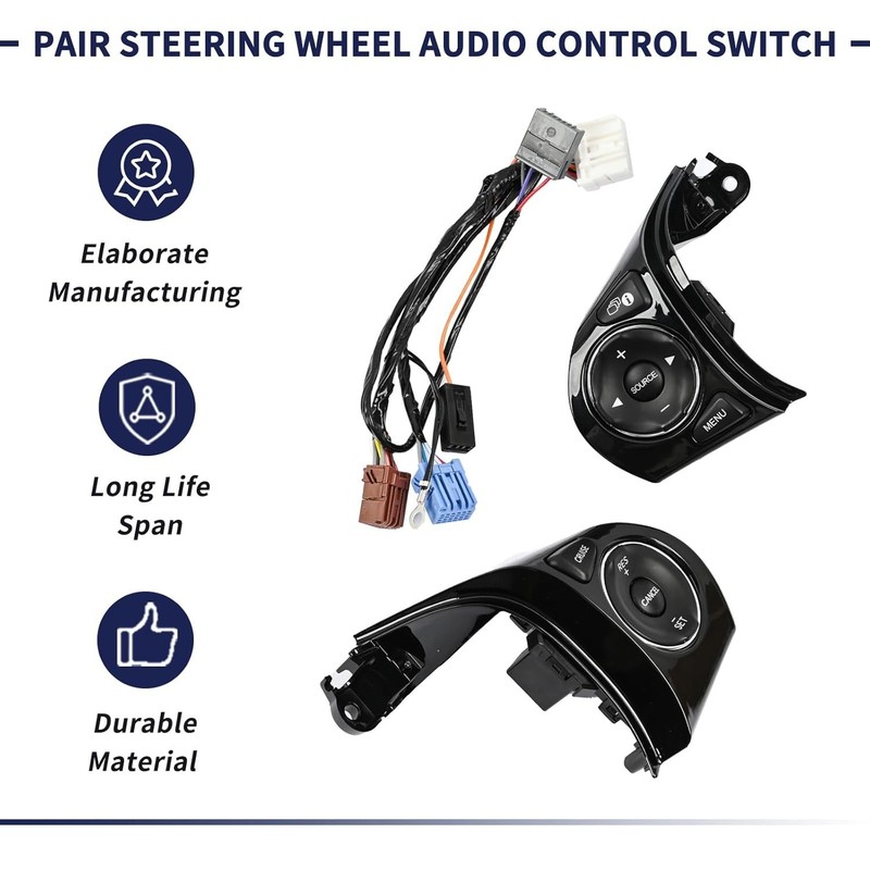 Pair Steering Wheel Audio Control Switch Button Compatible with Honda Civic 2012 gallery