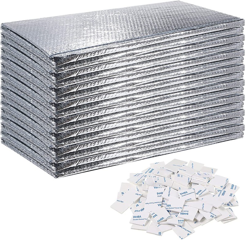 Garage Door Insulation Kit (20 Pieces) REFLECTIVE FOAM Panels 24″x48″ SHEETS