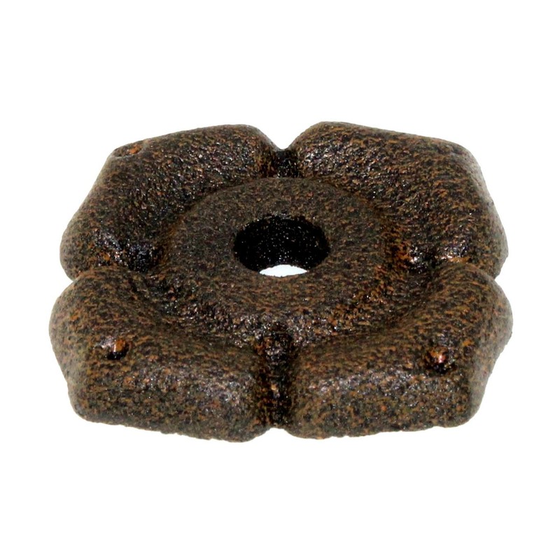 Top Knobs Chateau Thames 1 3/8″ Square Iron Knob Backplate Rust M189