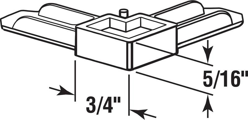 MP7729-50 Screen Frame Corner, 5/16 In. x 3/4 In., White Plastic 50 Pack gallery
