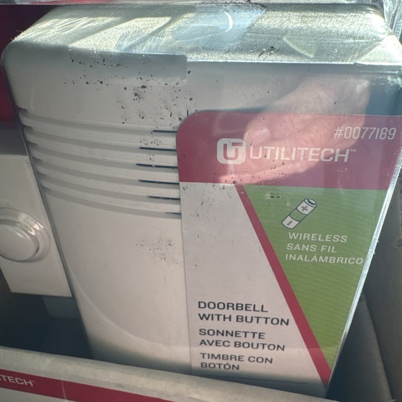 Utilitech Wireless Doorbell With Button Model UT 7340 04 White Brand New [132]