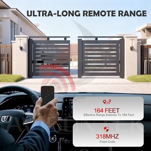 Single Button Gate Opener Remote - 4 Pack, Black, 10 Year Warranty, Easy Install gallery