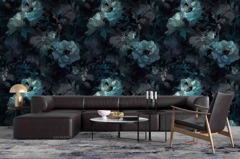 3D Flowers Leaves Watercolor Pattern Wallpaper Wall Murals Removable Wallpaper 3