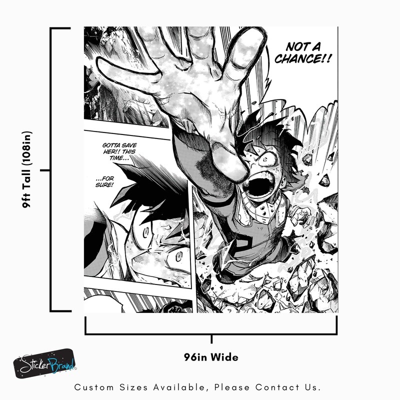 Midoriya Manga Panels Wallpaper. My Hero Academia Peel and Stick Wall Mural. gallery