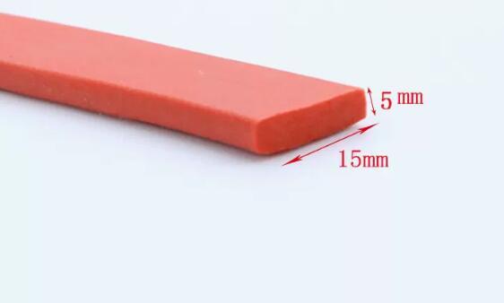 1 Meter High temperature resistant flat silicone rubber foam sealing strip red gallery