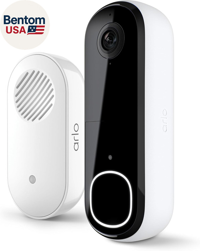 Arlo Video Doorbell 2K + Chime 2 (2Nd Gen, Latest Release), Wireless or Wired Op