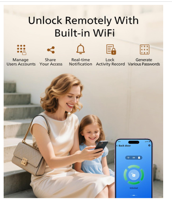 Philips Wi Fi Smart Lock Keyless Entry Door WiFi Deadbolt Front Compatible gallery