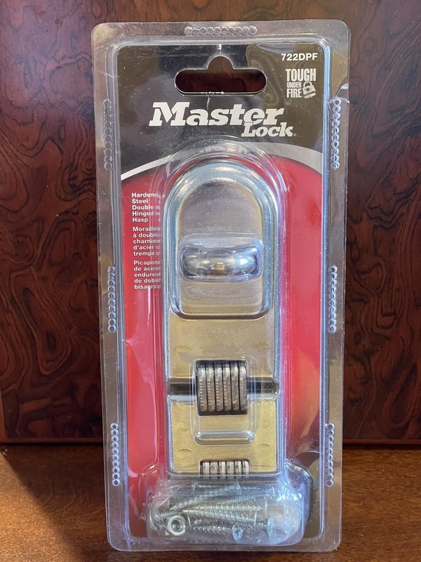 MasterLock ~ 722DPF Hardened Steel ~ Double Hinged Hasp