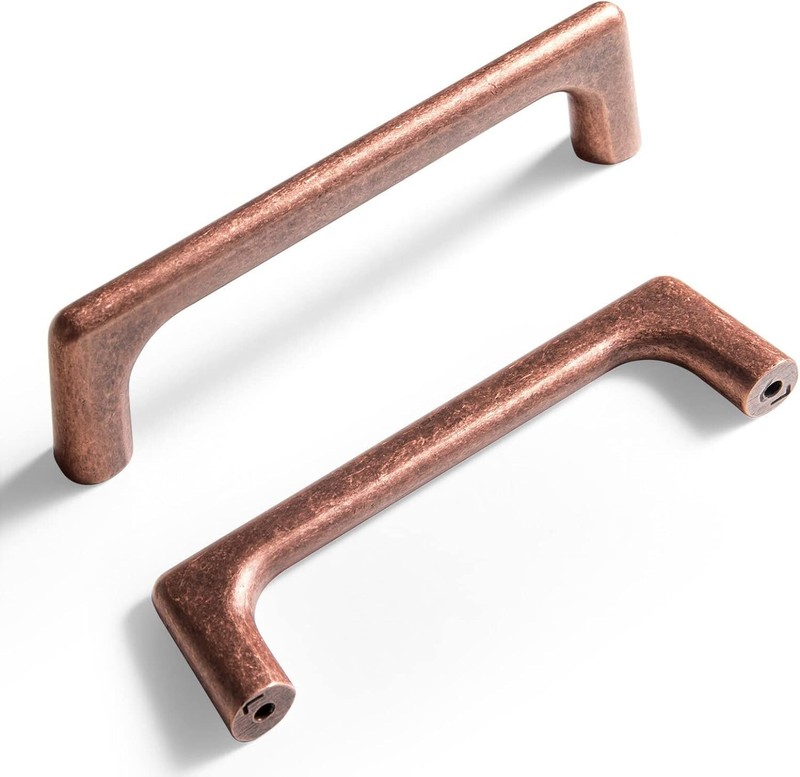10 Pack 3 Inch Hole Center Antique Retro Copper Cabinet Pulls