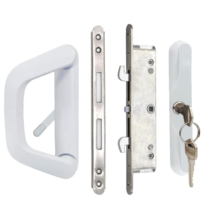 DOORME Patio Sliding Glass Door Handle Set with Mortise Lock and Keys, Full R…