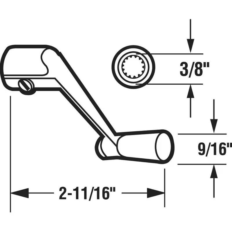 3/8 In., Bronze, Casement Operator Crank Handle gallery
