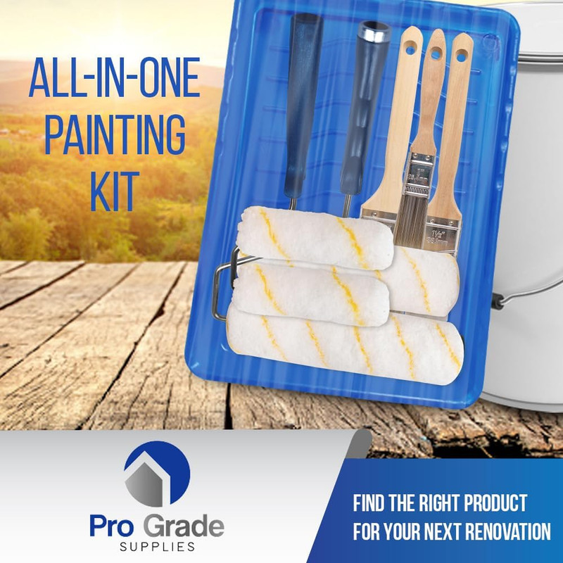 Paint Roller Kit, Brush & Roller,10 Piece Set, Wall Painting Naps for Profession gallery