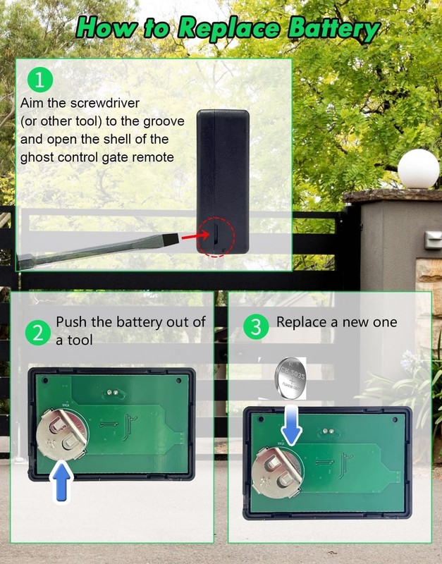 for Ghost Control, AXP1 AXS1 Ghost Gate Opener Remote Transmitter, 5-Button, 3-B gallery