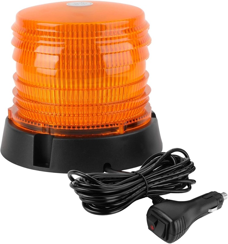 LED Warning Flash Beacon Lights, 60 LED Amber Warning Safety Flashing 1PCS