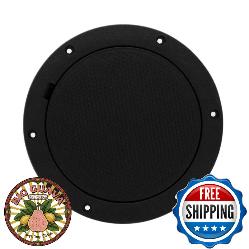 TCH Hardware 6″ Round Boat Deck Inspection Plate Hatch Black Pry Out Water Tight