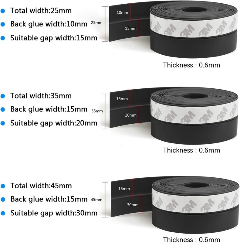 Multi-Functional 16ft Silicone Door Stripping - 25mm Width for Comfort & Quiet gallery