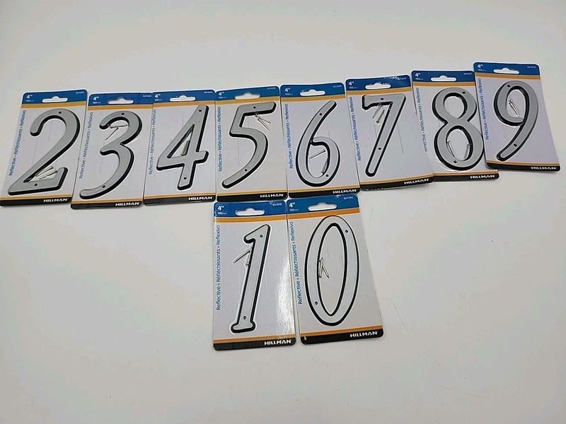 4″ Reflective Nail-On House Number