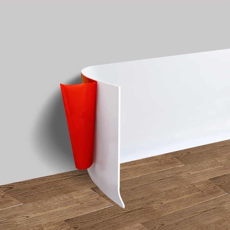 Flexible Baseboard Molding Trim 4 Inch Self-Adhesive Vinyl Wall Base Peel and…