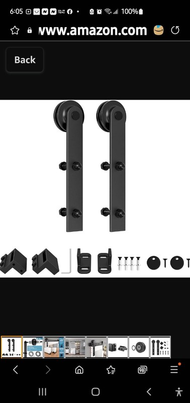 ZEKOO Sliding Barn Door Hanger, Door Roller, Barn Door Stopper, Barn Door Floor gallery