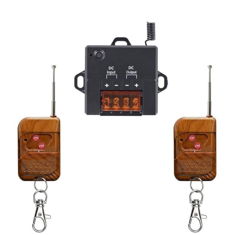 DC 5-48V Wireless RF Remote Switch 10A Relay with 324ft Long Range On/Off