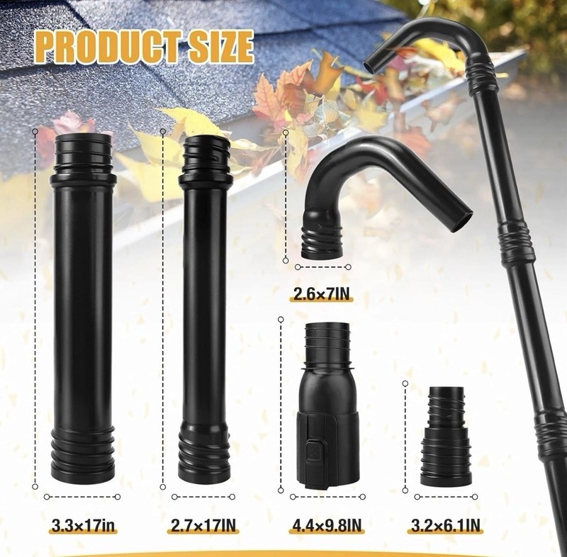 Gutter Cleaning Kit with 9.25 ft Leaf Blower Attachment - Safe & Easy to Use gallery
