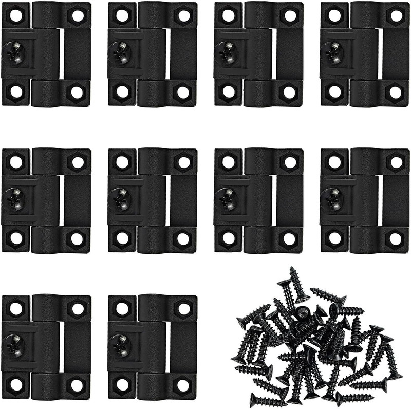 10 Pack Adjustable Torque Hinge, 43mmx36mm 4 Countersunk Holes with Mounting Scr