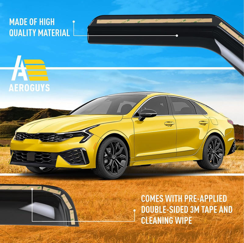 Extra Durable Window Deflectors In-Channel Window Visors Rain Guards Fit for Kia gallery