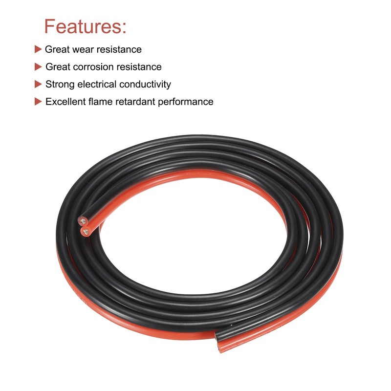 2 Conductor Parallel Silicone Wire 16AWG 16 Gauge Electrical Wire 1.5m/5ft gallery