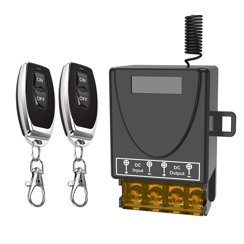 12V Remote Switch Wireless, DC12V/24V/48V/72V 30A Relay RF Control Swi