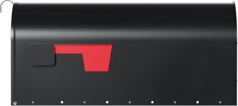 Weather-Resistant Mailbox with Aluminium Flag - Medium Size, 6.92 in Width gallery