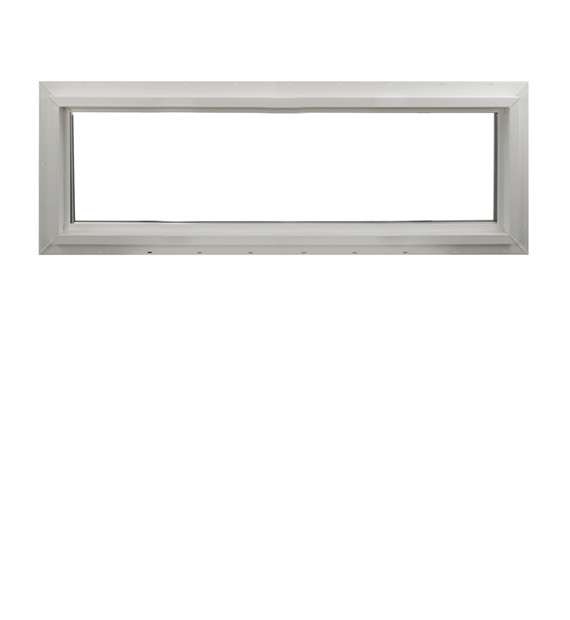 Double Pane Transom Window 48" x 16" Fixed Window DP50 TEMPERED GLASS White Viny gallery