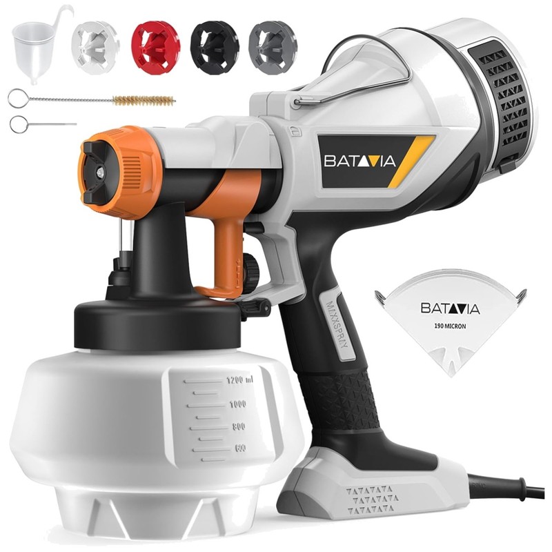 Adjustable Flow Control HVLP Sprayer – Easy to Clean