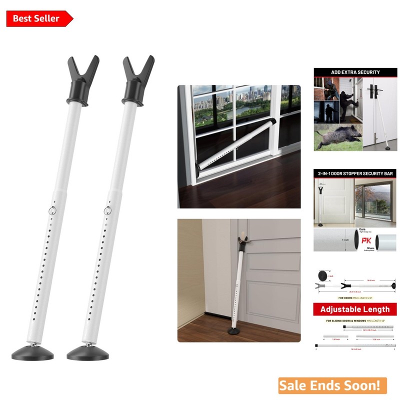 Powder-Coated Security Bars for Doors – Heavy-Duty Stability & Safety 2 Pack