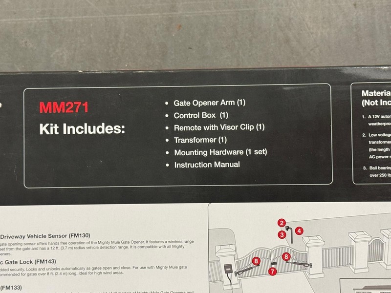 Mighty Mule MM271 Light Duty Single Swing Gate Opener (Up to 300 lbs) - SHIPS FR gallery