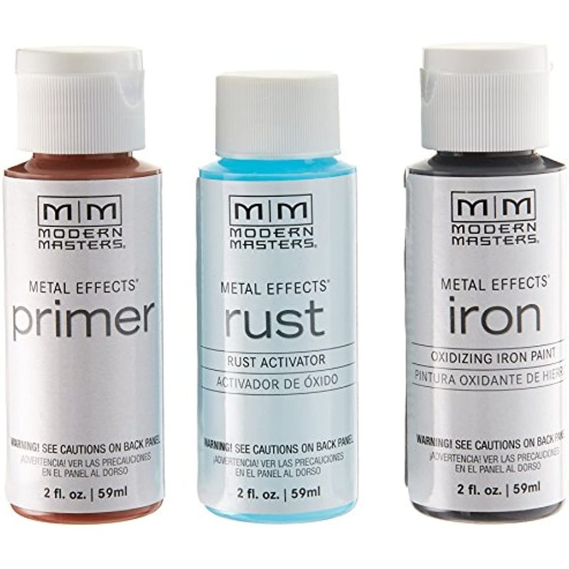 Modern Masters 306293 Rust Finish 2 oz. Metal Effects Kit, 2 Fl Oz (Pack of 3),