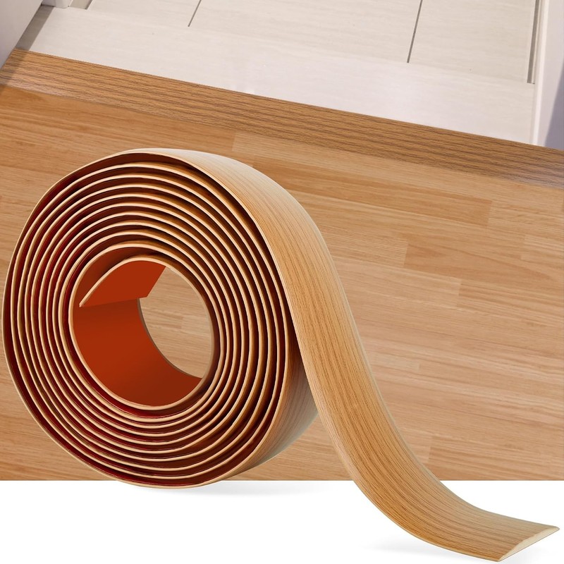 5Ft Floor Transition Strip Self Adhesive Vinyl Cover Floor Strip Flat Divider