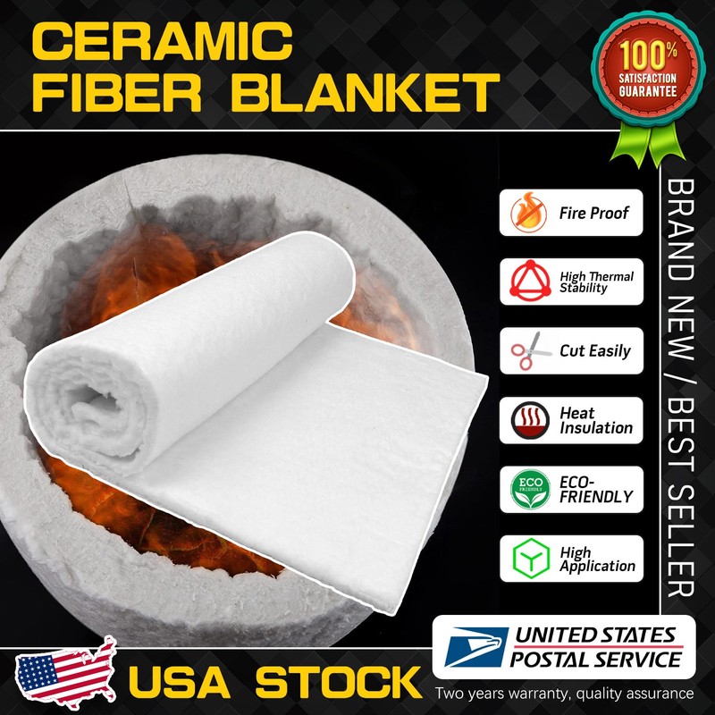 Ceramic Fiber Insulation Blanket – 0.4″- 16″- 24″ – 2500F – Fireproof Insulation