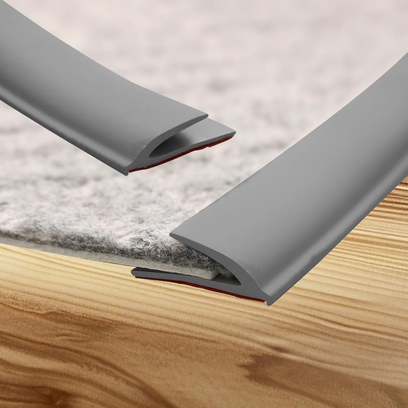 20FT Floor Rubber Transition Strip Self Adhesive Carpet to Tile Transition Strip