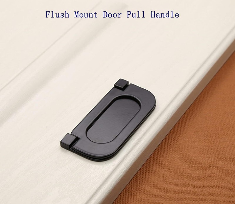 Yoohey 2 Pack Modern Flush Ring Pull Flush Mount Door Pull Handle 2.5 Inch Ho... gallery