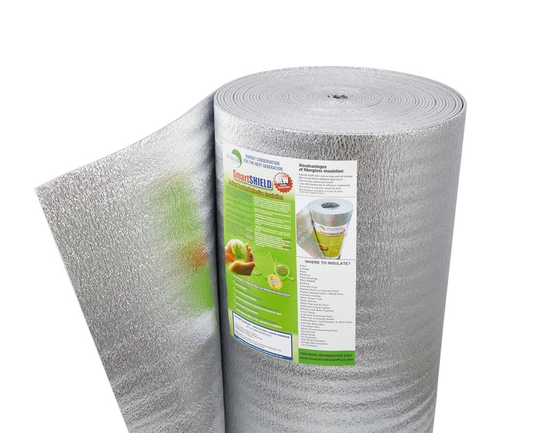 SmartSHIELD -5mm 24”X50ft R17 Reflective Insulation Roll, Foam Core Radiant …
