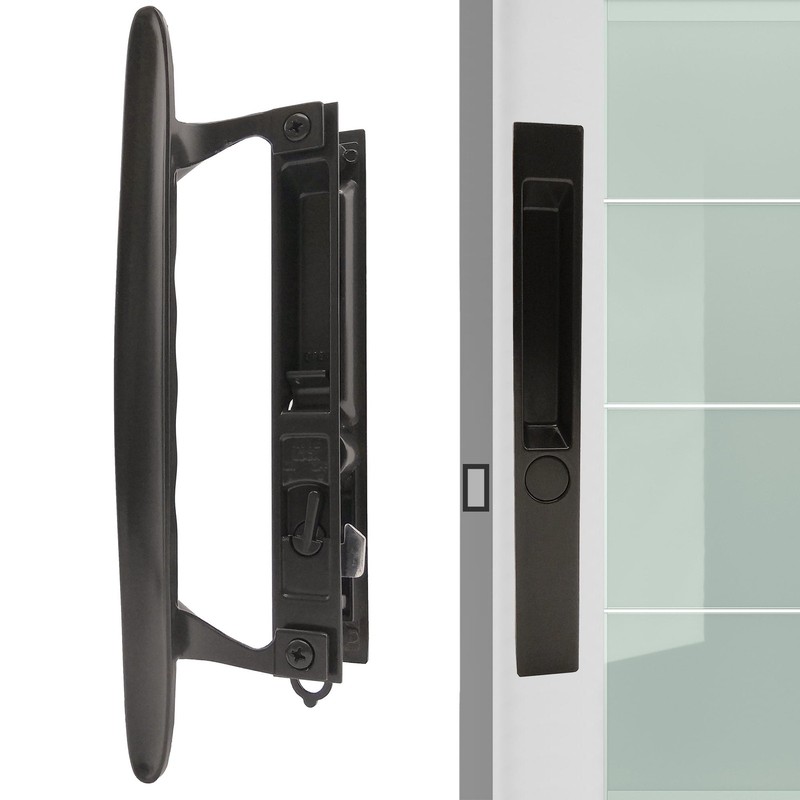Flush Mount NonKeyed Sliding Glass Door Handleset, 65/8″ H.C., Fits 1″ to 11/…
