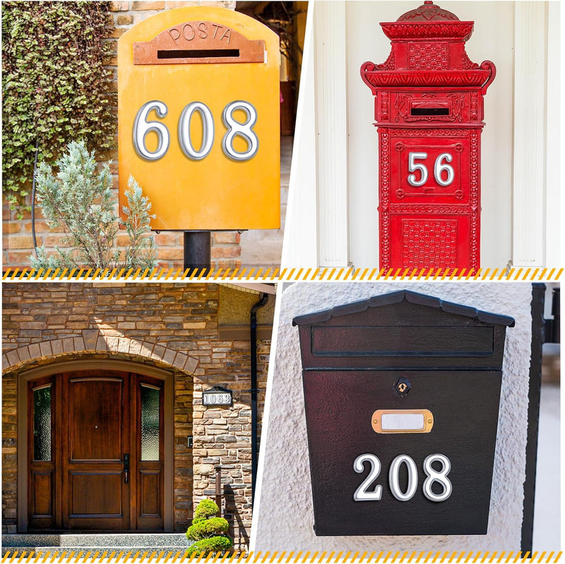 30 Pieces Mailbox Numbers for outside 2 Inch 0-9 Self-Adhesive Mail Box Numbers, gallery