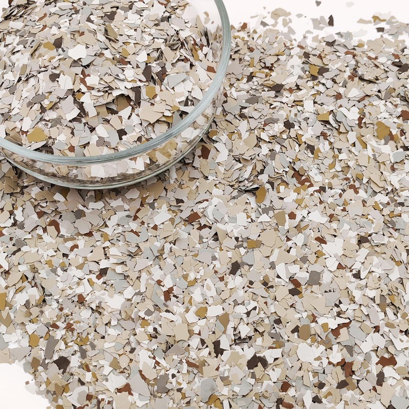 2LB Decorative Color Chips, 3-5mm Blend Epoxy Flakes, Concrete Flooring Coati…
