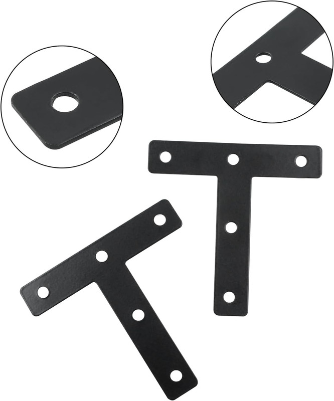10Pcs 3 X 3 Inch T Bracket Corner Brace (80 X 80Mm), Iron Flat Corner Bracket He gallery